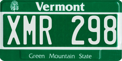 VT license plate XMR298