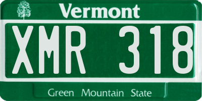 VT license plate XMR318