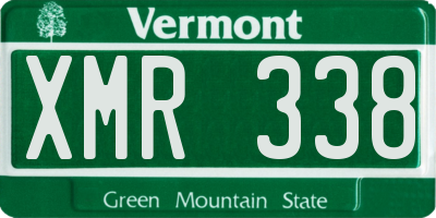 VT license plate XMR338