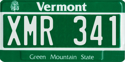 VT license plate XMR341