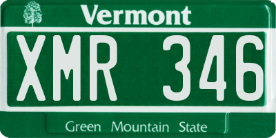VT license plate XMR346