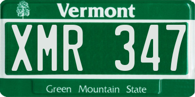 VT license plate XMR347