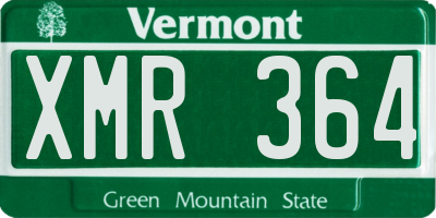 VT license plate XMR364