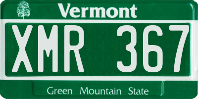 VT license plate XMR367