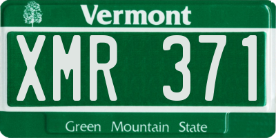 VT license plate XMR371