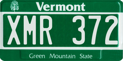 VT license plate XMR372
