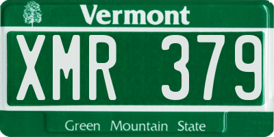 VT license plate XMR379
