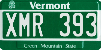 VT license plate XMR393
