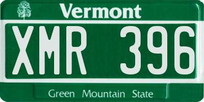 VT license plate XMR396