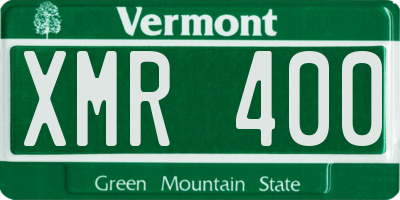VT license plate XMR400