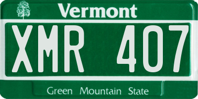 VT license plate XMR407