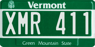 VT license plate XMR411