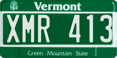 VT license plate XMR413