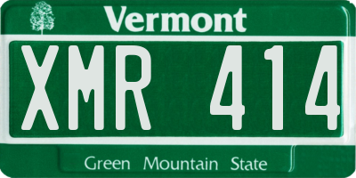 VT license plate XMR414