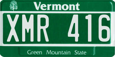 VT license plate XMR416
