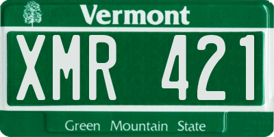VT license plate XMR421