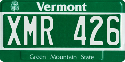VT license plate XMR426