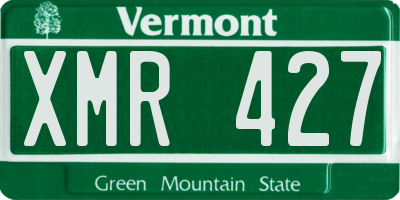 VT license plate XMR427