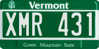 VT license plate XMR431
