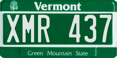 VT license plate XMR437