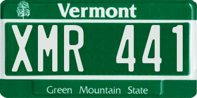 VT license plate XMR441