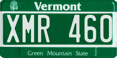 VT license plate XMR460
