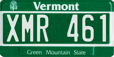 VT license plate XMR461