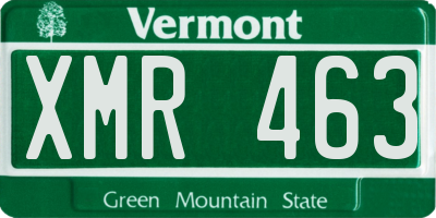 VT license plate XMR463