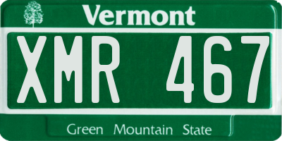 VT license plate XMR467