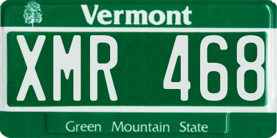 VT license plate XMR468