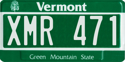 VT license plate XMR471