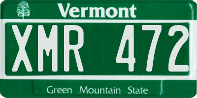 VT license plate XMR472