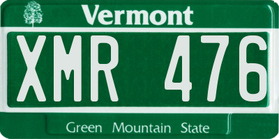 VT license plate XMR476