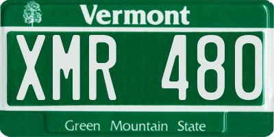 VT license plate XMR480