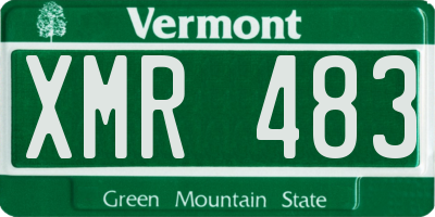 VT license plate XMR483