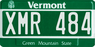 VT license plate XMR484