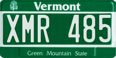 VT license plate XMR485