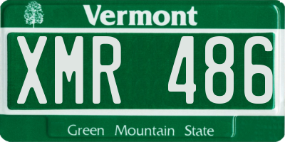 VT license plate XMR486