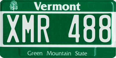 VT license plate XMR488