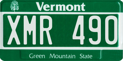 VT license plate XMR490