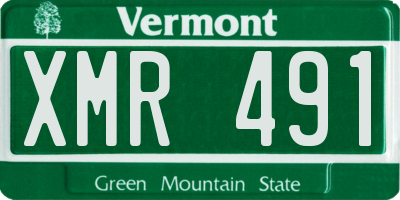 VT license plate XMR491