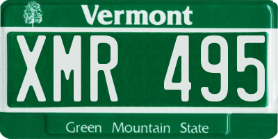 VT license plate XMR495