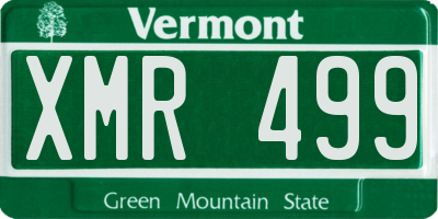VT license plate XMR499