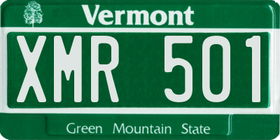 VT license plate XMR501
