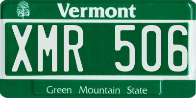 VT license plate XMR506