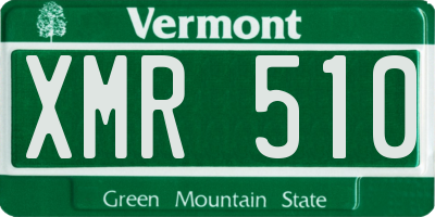 VT license plate XMR510