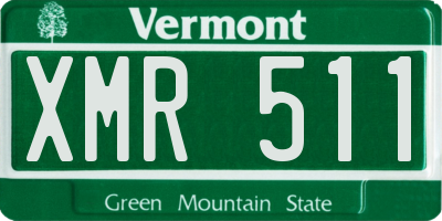 VT license plate XMR511