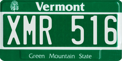 VT license plate XMR516