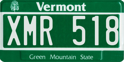 VT license plate XMR518