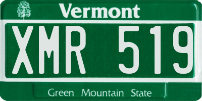 VT license plate XMR519